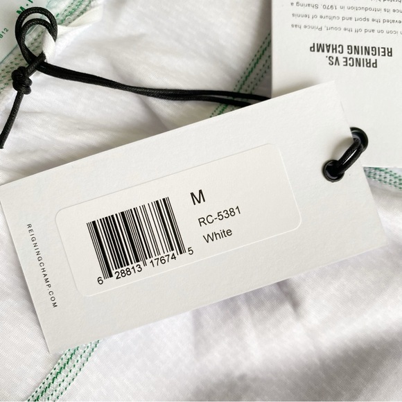 PRINCE VS REIGNING CHAMP WHITE GREEN DRAWSTRING SHORTS - Picture 9 of 10